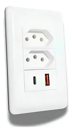 ADAPTADOR DE TOMADA USB TYPE-C 250V 10A 2500W ONEX TOM-5268