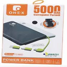 CARREGADOR PORTATIL POWER BANK 5.000MAH ONEX PT-0952