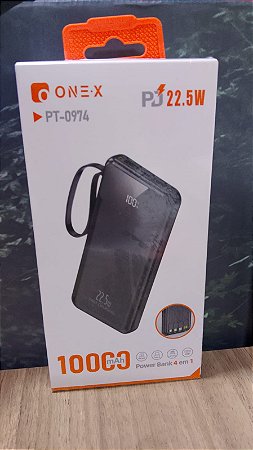 CARREGADOR POWER BANK 10000MAH ONEX PT-0974