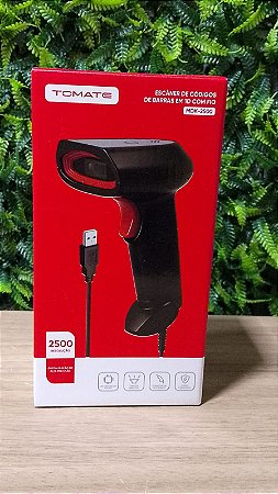 LEITOR DE CODIGO DE BARRAS 1D 2500 RESOLUCAO COM FIO TOMATE MDK-2500