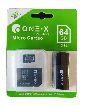 CARTAO DE MEMORIA COM ADAPTADOR USB 64GB ONEX H-M-64G