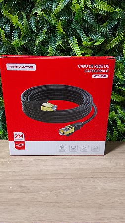 CABO DE REDE CAT8 2M TOMATE MCB-1802