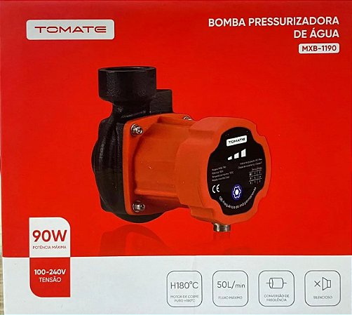 BOMBA DE PRESSURIZADORA DE AGUA 110/220V 3000I/H TOMATE MXB-1190