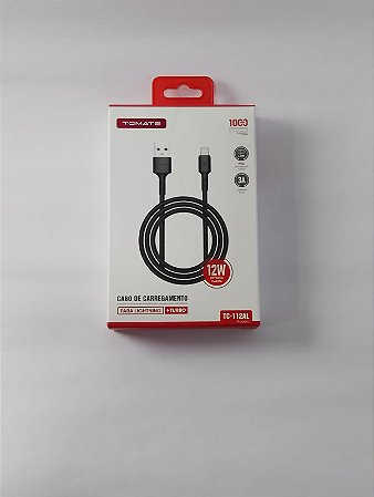 CABO DE DADOS TURBO USB PARA LIGHTNING 12W TOMATE TC-112AL