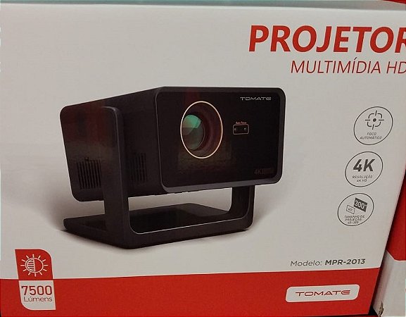 PROJETOR MULTIMIDIA 4K 7500 LUMENS 300" TOMATE MPR-2013