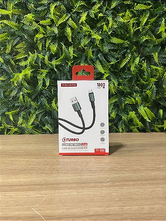 CABO DE DADOS TURBO USB PARA TYPE-C 2.4A TOMATE TC-514C