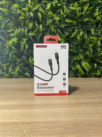 CABO DE DADOS TURBO TYPE-C PARA TYPE-C 6.0A TOMATE TC-512CC