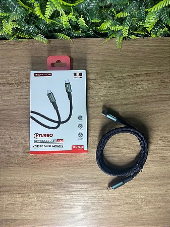 CABO DE DADOS TURBO TYPE-C PARA TYPE-C 6.0A TOMATE TC-514CC
