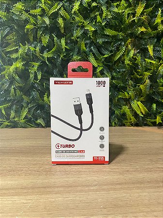 CABO DE DADOS TURBO USB PARA IPHONE 2.4A TOMATE TC-512L