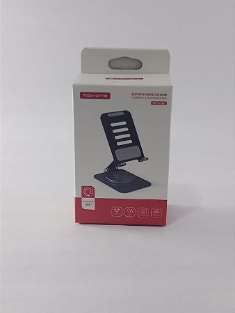 SUPORTE CELULAR DE MESA DOBRAVEL 360 GRAUS TOMATE MTG-280