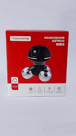 MASSAGEADOR ELETRICO RECARREGAVEL 5V 2.5W TOMATE AM-139