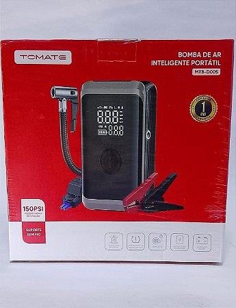 BOMBA DE AR PORTATIL 150PSI 96W 14,8V TOMATE MXB-D005