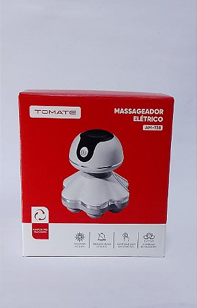 MASSAGEADOR ELETRICO RECARREGAVEL 5V 2.5W TOMATE AM-138