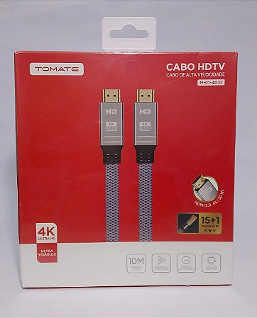 CABO HDMI PARA HDMI 10M 4K TOMATE MHD-4032