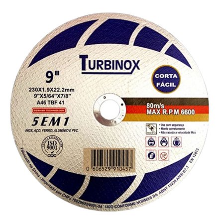 DISCO DE CORTE TURBINOX  -  9 X 1,9 MM