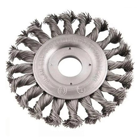 ESCOVA DE AÇO TRANCADO CIRCULAR  4.1/2" X 22.2MM