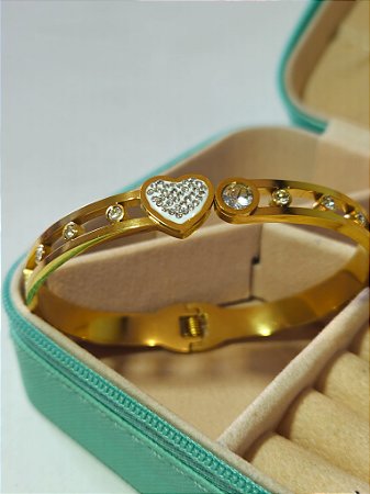 Pulseira Coração Com Zircônias