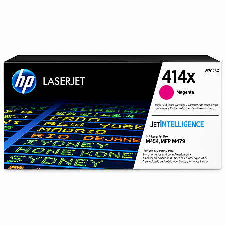 Toner HP 414X 414 W2023X Magenta Alto Rendimento M454dn M479fdw