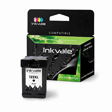 Cartucho Compatível HP 122XL Preto Alto Rendimento Deskjet 1000 2050 3050