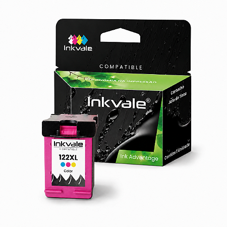 Cartucho Compatível HP 122XL Color Alto Rendimento Deskjet 1000 2050 3050