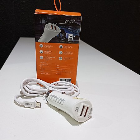 Carregador Veicular Kaidi KD-302S 36W