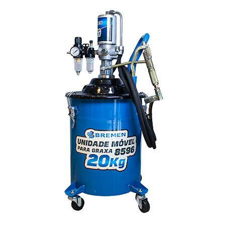 Propulsora Engraxadeira Pneumática Para Graxa Com Tambor 20kg Bremen 8596