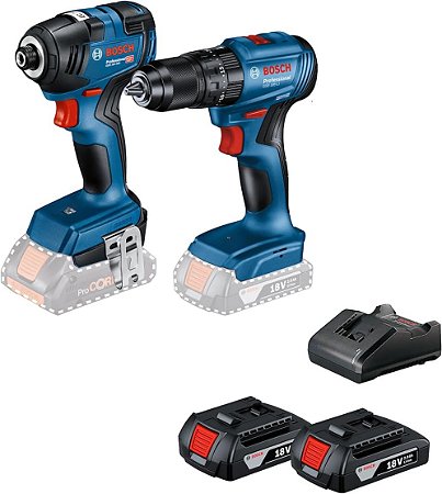 Combo Parafusadeira + Chave De Impacto Gsb 180-Li + Gdx 180-Li 18v - Bosch