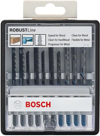 Jogo De Serra Tico-Tico Madeira/Metal Robust Line 10pçs - Bosch