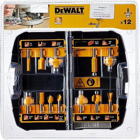 Jogo De Fresas Para Tupia Com 12 Peças Dw90016-La - Dewalt