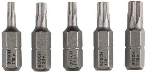 Jogo De Bits Torx T10 A T30 X 25mm C/ 5un - Bosch
