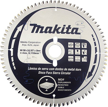 Disco De Serra P/ Madeira 250x30x2,6mm 80 B-42628 - Makita