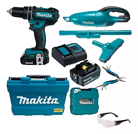 Kit Dhp482sy+Dcl180z+Bl1850b+Acessorios - Makita