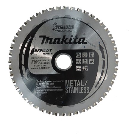 Lamina De Serra Tct 150mm 48t Para Metal B-69412 - Makita