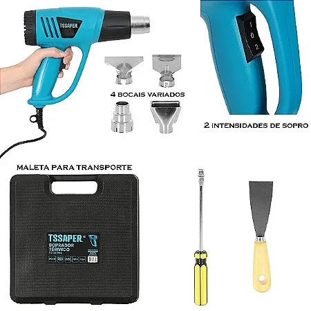 Soprador Termico 2.000w + Maleta 220v - Tssaper