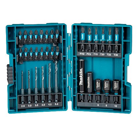 Conjunto De Bits E Brocas 33 Pcs B-66896 - Makita