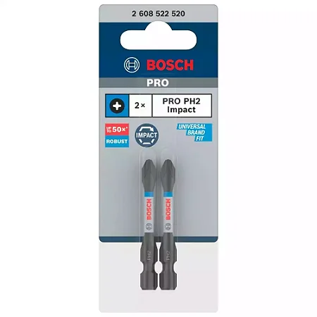 Bit Pro Phillips Impact Ph2 55mm C/ 2und - Bosch