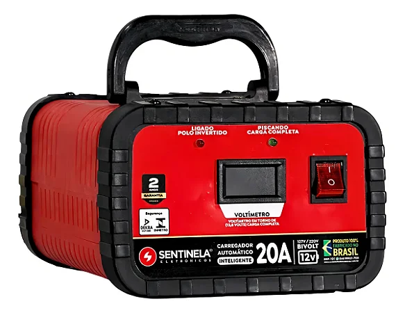 Carregador Bateria Inteligente Carro Moto 20a 12v Bivolt