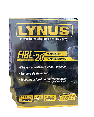 Martelete De Impacto Fibl-20 - Lynus Preto 20v