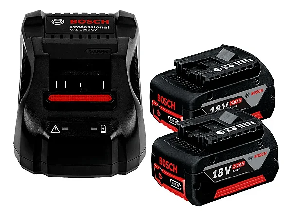 Kit 2 Baterias 18v 4,0 Ah Carregador Gal 1880 Cv 220v Bosch