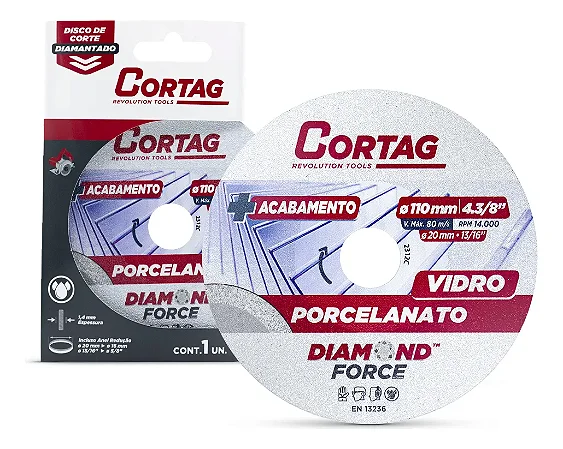 Disco Diamantado Porcelanato/vidro Cortag