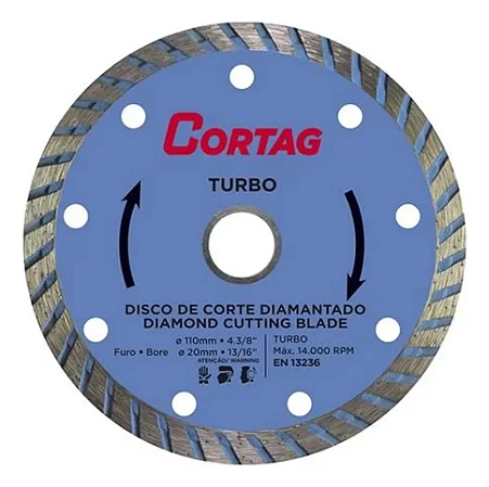 Disco De Corte Diamantado Cortag Turbo