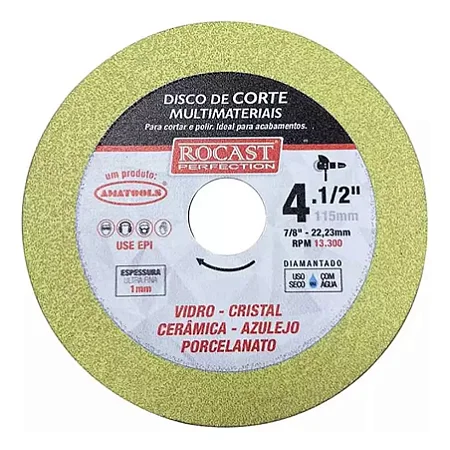Disco De Corte Multimateriais - Rocast