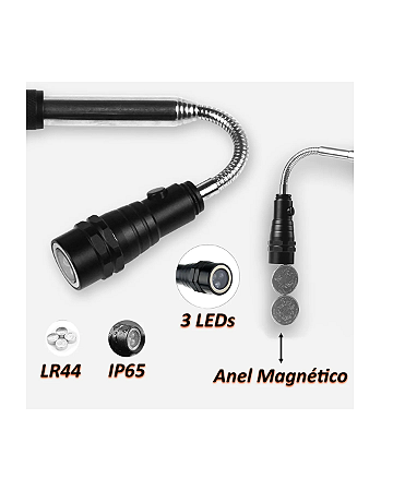 Lanterna Telescópica Flexível Multi Funcional Vonder
