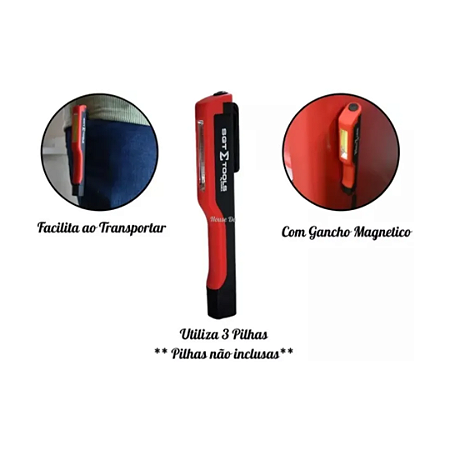 Lanterna Magnética De Bolso Led