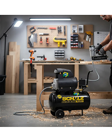 Motocompressor De Ar Pratiko Csi 8,6/ 25 Litros 2hp Schulz
