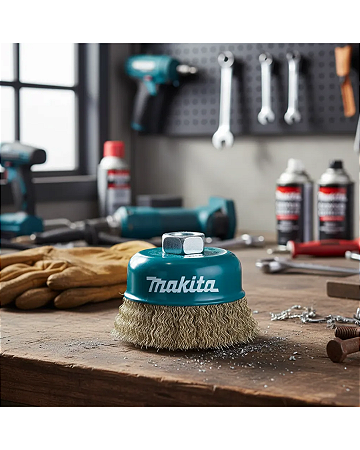 Escova Aco Copo 90mm M14 Ondulada Latao D-39780 - Makita