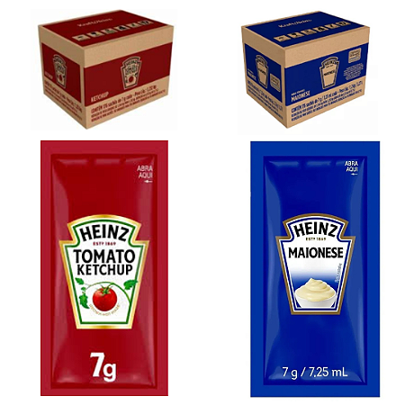 Combo Maionese e Ketchup Heinz 2 Cx 288 Sachês 7g