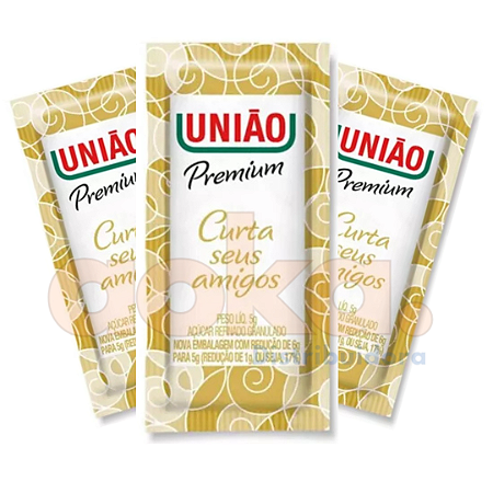 Açucar União premium caixa com 400 sachês de 5g