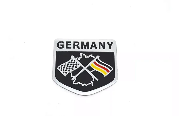 Emblema Plaqueta Decorativa  Adesiva Germany Preto