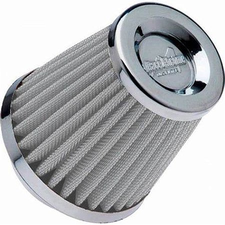 Filtro Cônico Esportivo Motor Ar Fusca Kombi Carburador Prata